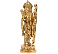 Brass Indian Lord Ram Idol Figurine Holding a Bow