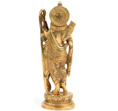 Brass Indian Lord Ram Idol Figurine Holding a Bow