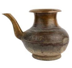 Handmade Brass Holy Water Pot With Stout For Worship