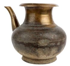 Handmade Brass Holy Water Pot With Stout For Worship