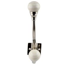 Cream Strip Ceramic Iron Hooks