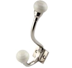 Cream Strip Ceramic Iron Hooks