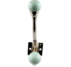 Sage Green Ceramic Iron Hooks
