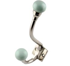 Sage Green Ceramic Iron Hooks