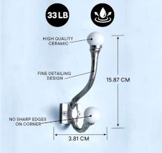 Solid White Ceramic Iron Hooks