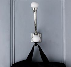 Solid White Ceramic Iron Hooks