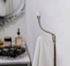 Solid White Ceramic Iron Hooks