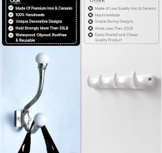 Solid White Ceramic Iron Hooks