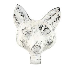 Antique White Fox Face Iron Door Knockers