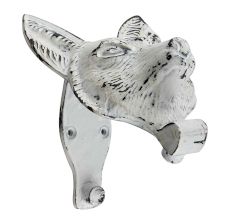 Antique White Fox Face Iron Door Knockers