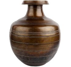 Handmade Brass Water Pot Engraved Circular Rings Design