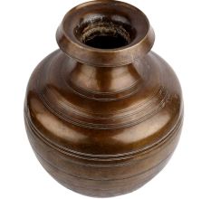 Handmade Brass Water Pot Engraved Circular Rings Design