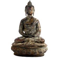 Meditating Brass Buddha Statue
