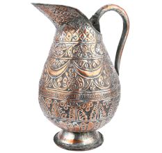 Copper Jug Islamic Style Repousse Pitcher