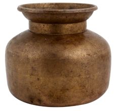 Brass Water Pot Broad Base And Wide Mouth
