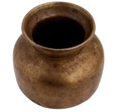 Brass Water Pot Broad Base And Wide Mouth