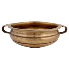 Brass Urli With Side Handles Home Decoration Bowl