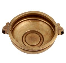 Brass Urli With Side Handles Home Decoration Bowl