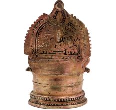 Hand crafted Brass Gajllaxmi Lamp With Beautiful Engravings