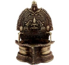 Brass Kamakshi Laxmi Oil Lamp Worship Lamp