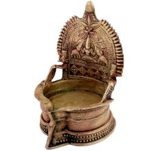 Brass Puja Gajllaxmi Vilakku Oil Lamp For Home Decoration