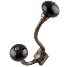 Black Ceramic Antique Iron Hooks