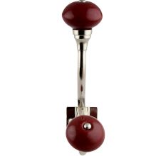 Cherry Solid Round Silver Iron Hooks