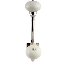 Cream Round Silver Iron Hooks