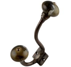 Marble Round Ceramic Antique Iron Hooks