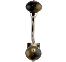 Marble Round Ceramic Silver Iron Hooks