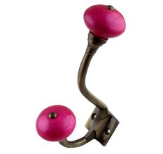 Neon Pink Antique Iron Hooks