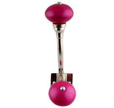 Neon Pink Silver Iron Hooks