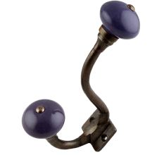 Purple Round Antique Iron Hooks