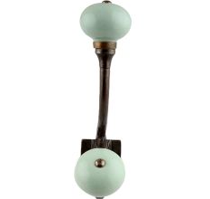 Sage Green Ceramic Antique Iron Hooks