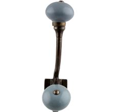 Solid Dark Grey Ceramic Antique Iron Hooks