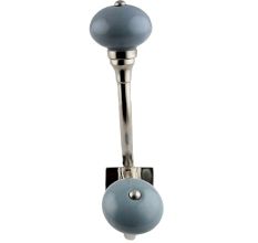 Solid Dark Grey Ceramic Silver Iron Hooks