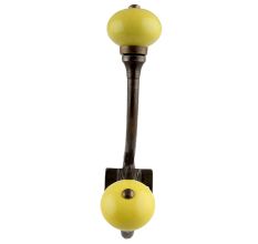 Solid Yellow Ceramic Antique Iron Hooks