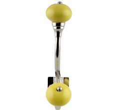 Solid Yellow Ceramic Silver Iron Hooks