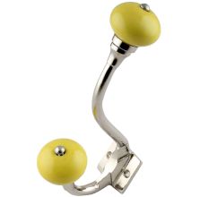 Solid Yellow Ceramic Silver Iron Hooks