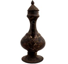 Old Engraved Brass Munhall  Water Pot With Lid  And Spout