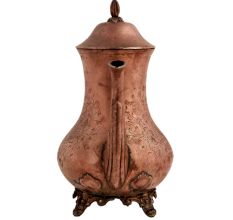 Brass Kettle Engraved Leaf Design Tableware
