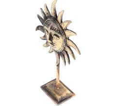 Brass Sun God Face On Stand