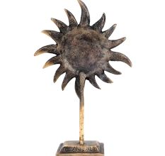 Brass Sun God Face On Stand