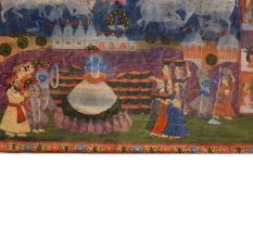 Hand Painted Pichwai Painting Shrinath Ji in Different Forms On Cloth