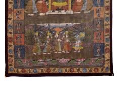 Sreenathji Shringar Pichwai Painting  On Black Cloth