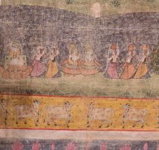 Pichwai Painting Of Lord Krishna Ras Leela Dancing With Gopis