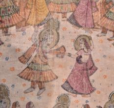 Pichwai Painting Of Lord Krishna Ras Leela Dancing With Gopis