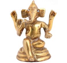 Brass Bhagwan Ganesha Statue With Long Ears