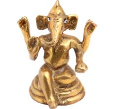 Brass Bhagwan Ganesha Statue With Long Ears