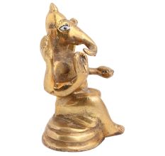 Brass Bhagwan Ganesha Statue With Long Ears